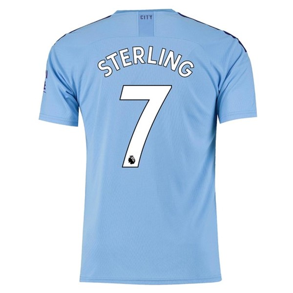 Camiseta Manchester City NO.7 Sterling 1ª 2019-2020 Azul